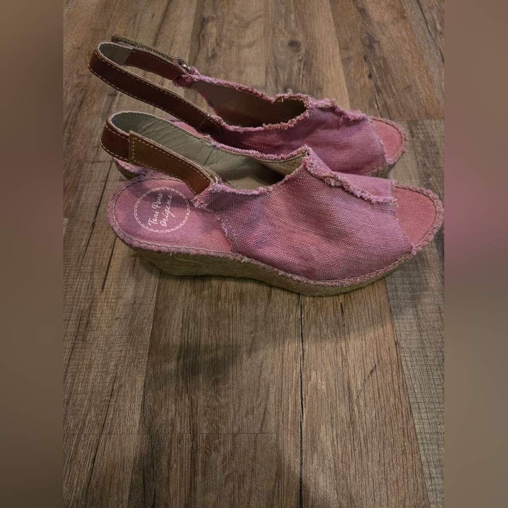 Toni Pons Origens Lugano Espadrille Wedge Sandal blush Size 8.5 US 39 EU - Picture 2 of 6